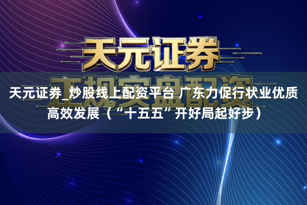 天元证券_炒股线上配资平台 广东力促行状业优质高效发展（“十五五”开好局起好步）